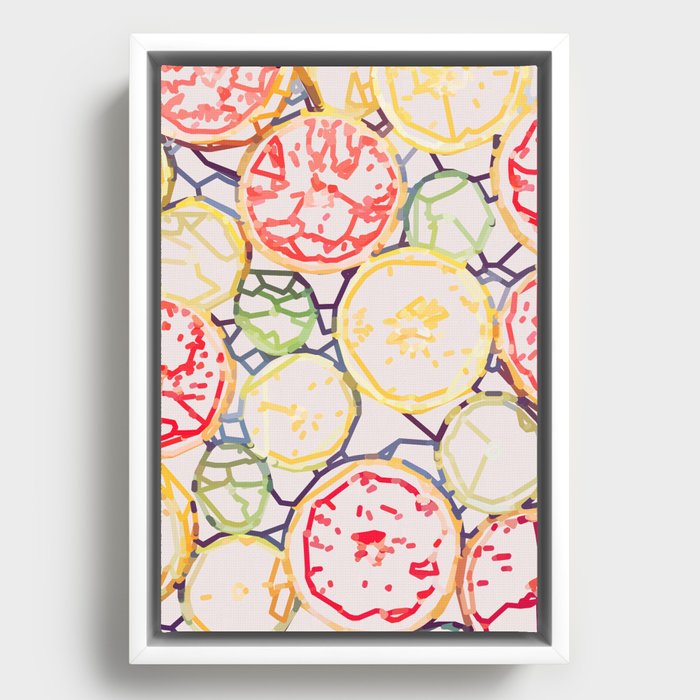 Abstraction of Citrus Framed Canvas