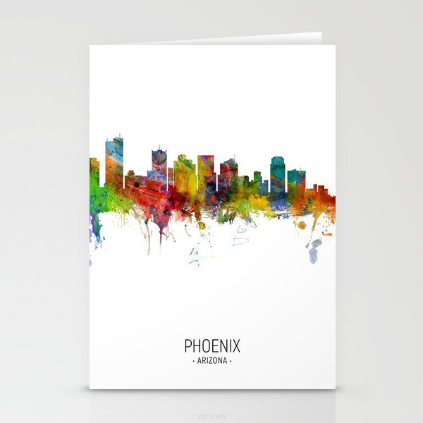 Phoenix Arizona Skyline Stationery Cards