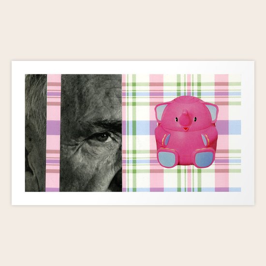 Pink Elephant Art Print