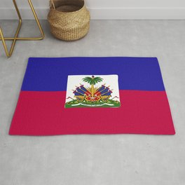 Haiti flag emblem Area & Throw Rug