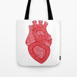 Anatomically Correct Heart Design Tote Bag