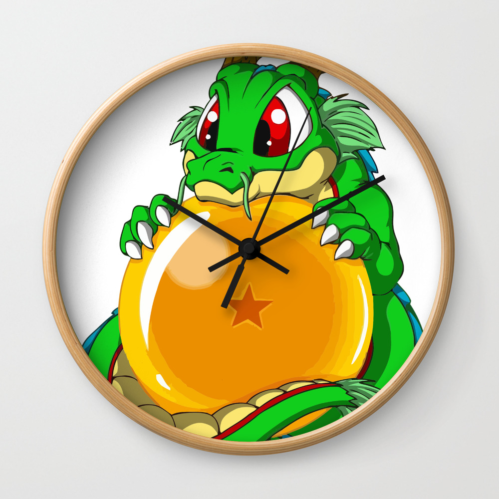 Baby Dragon Dragon Ball Wall Clock By Pauloarte Society6