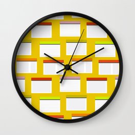 Colorful Window Pattern Wall Clock