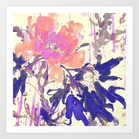 watercolor flower Art Print
