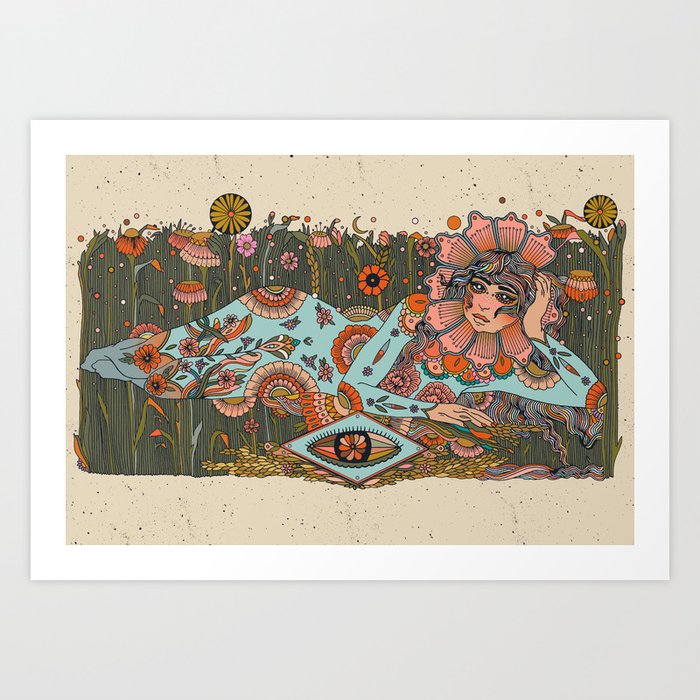 Flowerbed Art Print