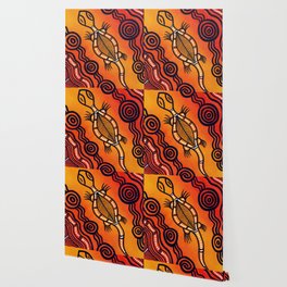 Authentic Aboriginal Art - Goanna Wallpaper
