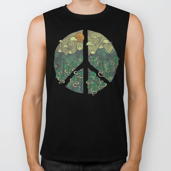 Peaceful Landscape Biker Tank
