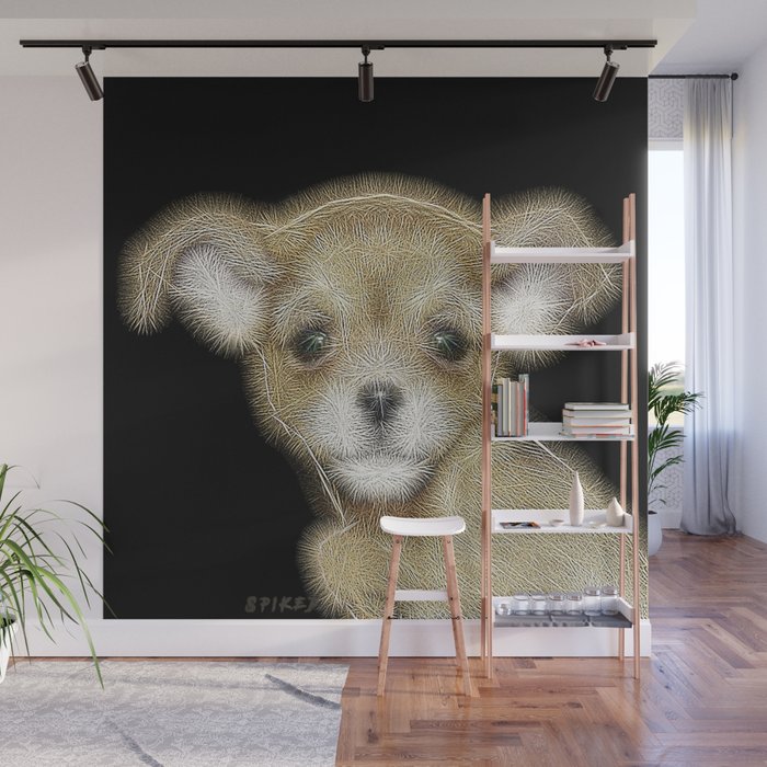 Spiked Brown Chihuahua Puppy Wall Mural