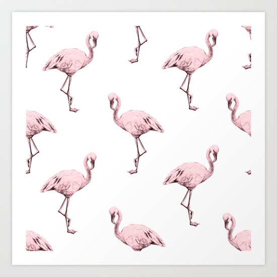 Simply Pink Flamingo in Pink Flamingo Art Print