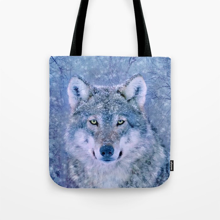 Winter Wolf Tote Bag