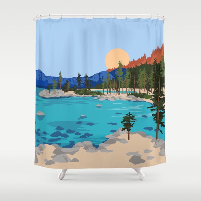 Sand Harbor Lake Tahoe Shower Curtain