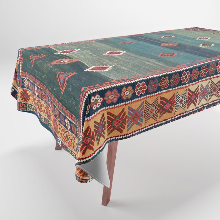 Sivas Antique Turkish Niche Kilim Print Tablecloth