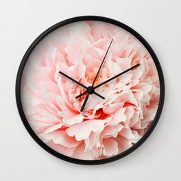 Peony Flower Photography, Pink Peony Floral Art Print Nursery Decor A Happy Life  - Peonies 1 Wall Clock