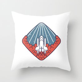 Rocket Patch Throw Pillow