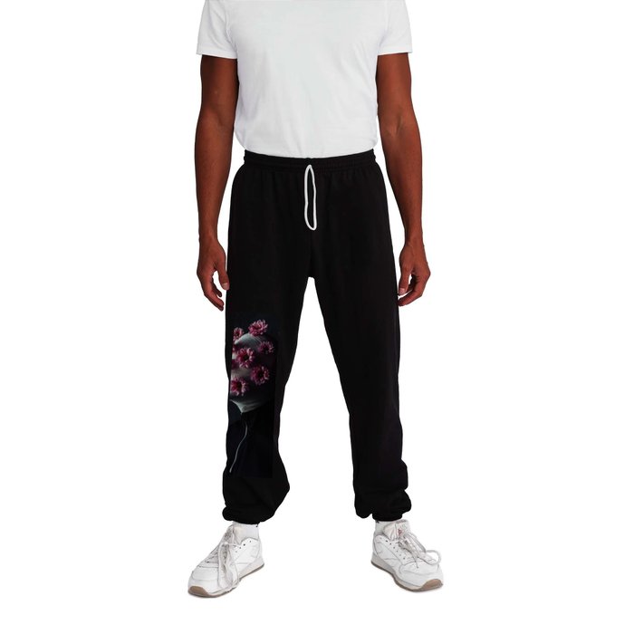 From pain springs life; male portrait with pink flowers color magical realism fantasy portrait photograph / photography Sweatpants