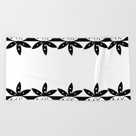 BLACK A Beach Towel