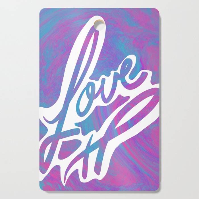 Love Script Cutting Board