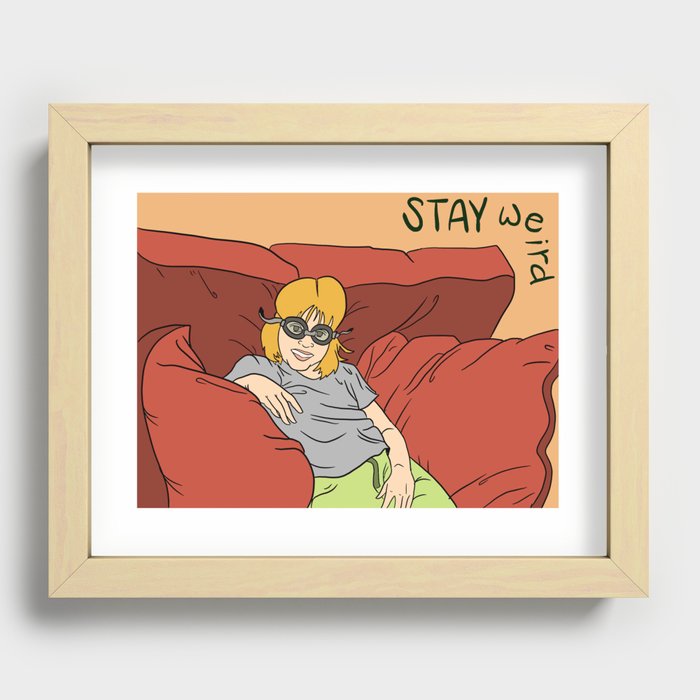 stay weird Recessed Framed Print