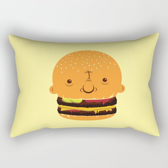Cheeseburgerhead Rectangular Pillow