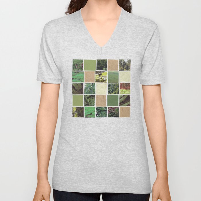 Abstract Paper Collage #2 V Neck T Shirt