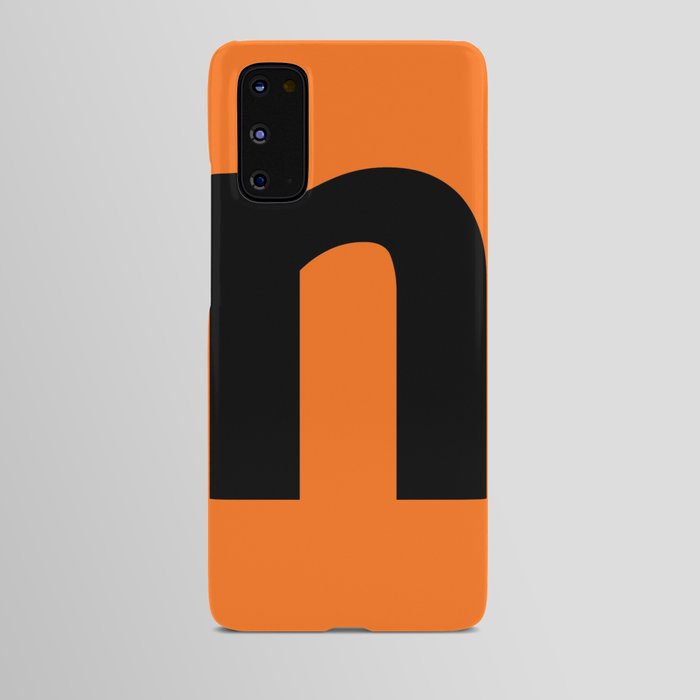letter N (Black & Orange) Android Case