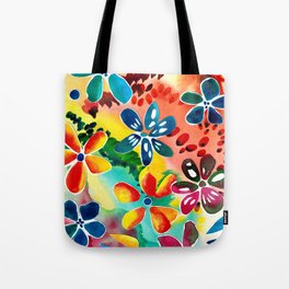 Watercolor floral collage Tote Bag