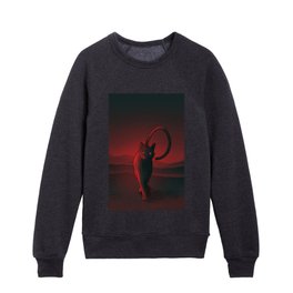 Red Eyes Cat Kids Crewneck