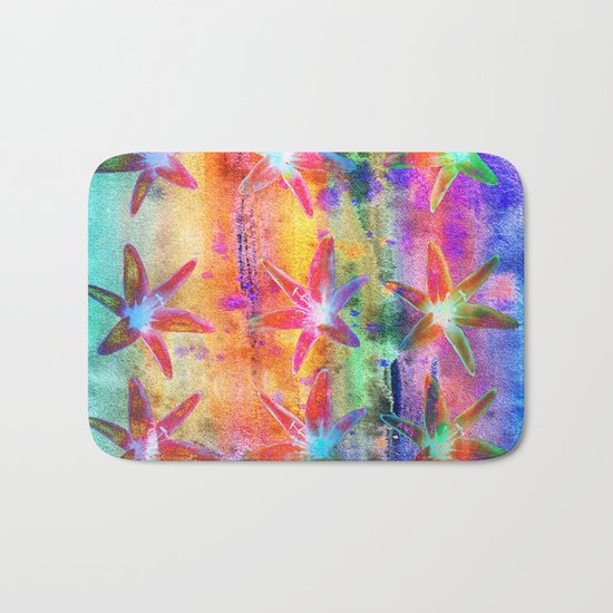 Colorful Lilies Bath Mat