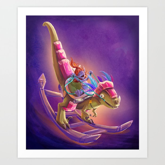 Raptor Swing - Warcraft Art Print