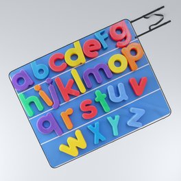 Magnetic Plastic Alphabet Letters Picnic Blanket