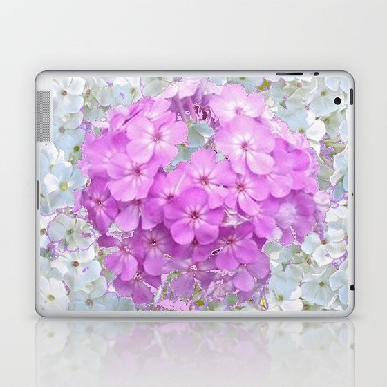 LILAC & WHITE PHLOX FLOWERS Laptop & iPad Skin