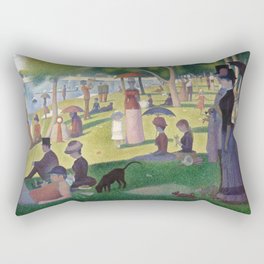 Georges Seurat - A Sunday Afternoon on the Island of La Grande Jatte Rectangular Pillow
