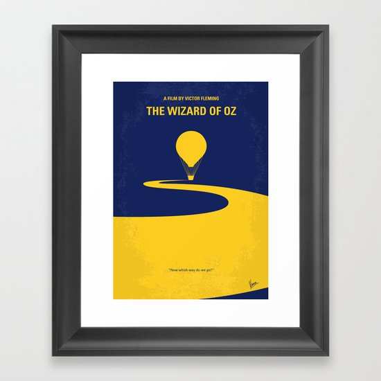 No177 My Wizard minimal movie poster OZ Framed Art Print