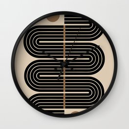 Dusk - Mid Century Modern Abstract Ar Wall Clock