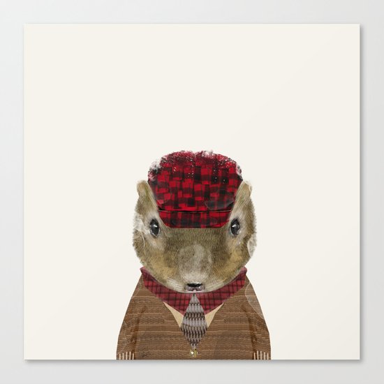 little red squirrel Canvas Print