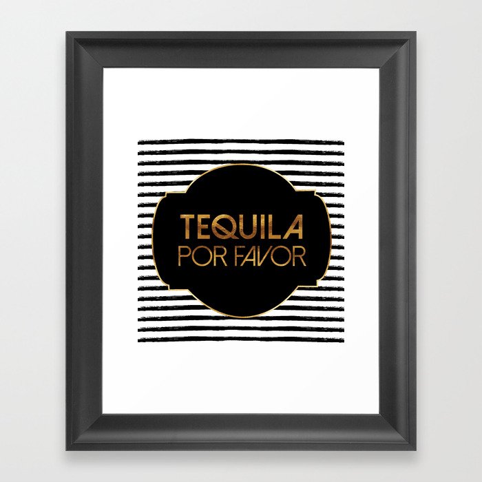 Tequila Por Favor Framed Art Print