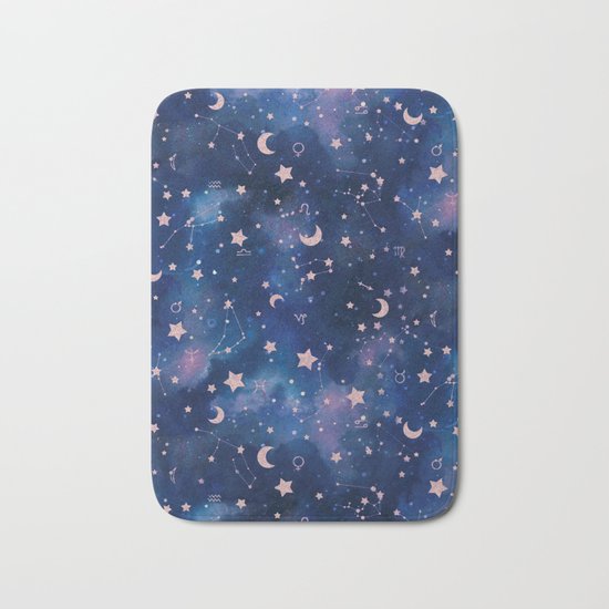 Zodiac - Watercolor Bath Mat