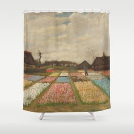 Bulb Fields by Vincent van Gogh Shower Curtain