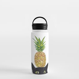 Pineapple cat Painting Kitchen Wall Poster Watercolor Water Bottle
