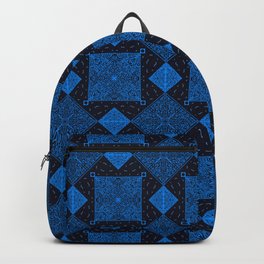 Geometric Mosaic Backpack | Geometry, Winter, Drawing, Snowflakes, Bluegeometric, Snowy, Sharp, Genderneutral, Starrynight, Backtoschool 