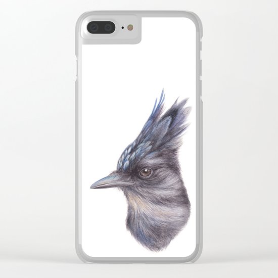 Steller's Jay - CYANOCITTA STELLERI By Magda Opoka Clear iPhone Case