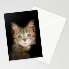 Spiked Brown Kitten  Stationery Card