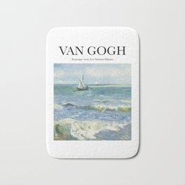 Van Gogh - Seascape near Les Saintes-Maries Bath Mat | Masterpiece, Square, Painter, Vangogh, Sea, Oil, Famous, Popular, Acrylic, Art 