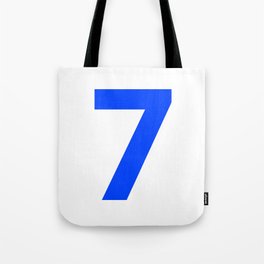 Number 7 (Blue & White) Tote Bag