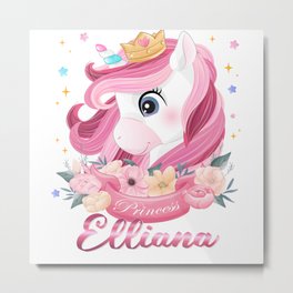 Elliana Name Unicorn, Birthday Gift for Unicorn Princess Metal Print | Princess, Ellianabirthday, Ellianathings, Elliana, Giftforgirls, Ellianagifts, Doingelliana, Unicorngift, Unicorn, Wreathrosepink 