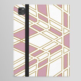 Geometric in gold and pink iPad Folio Case