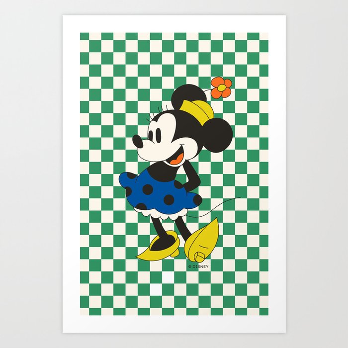"Minnie Mouse - Checked Out" by Rhianna Marie Chan Art Print
