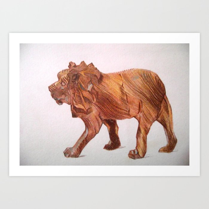 The Tree Lion Art Print