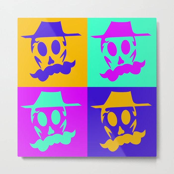 Pop Art Face Metal Print