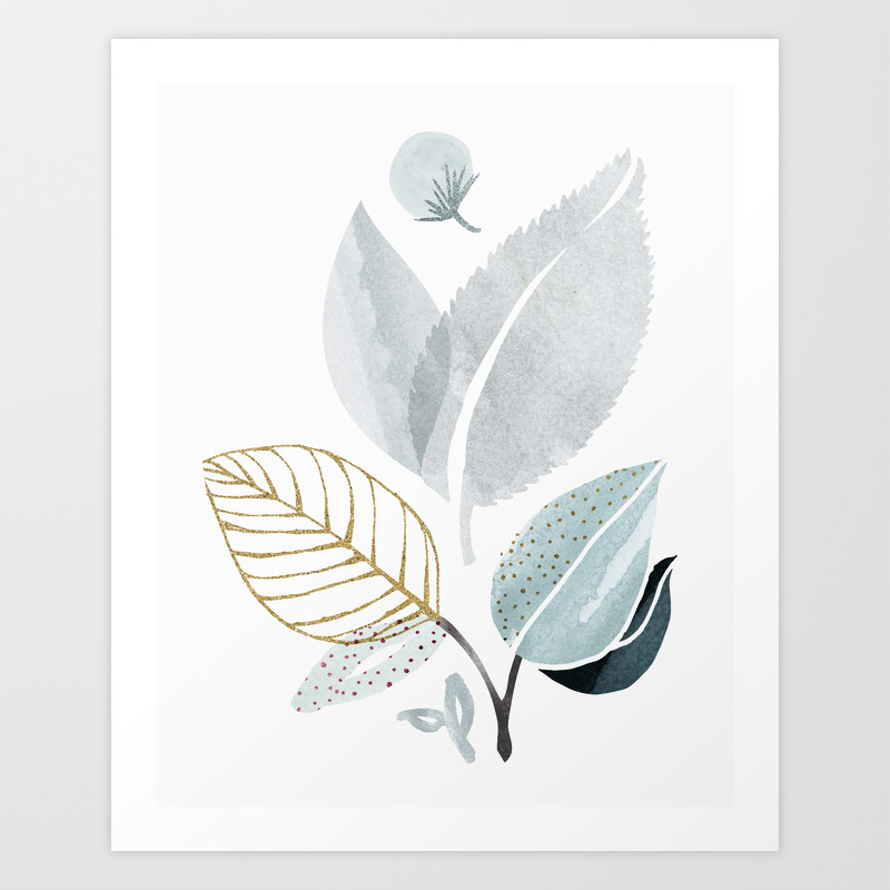 Sage And Such Abstract Watercolor Botanical Art Print By Kristiangallagher Society6